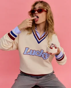Kremowa bluza Lucky
