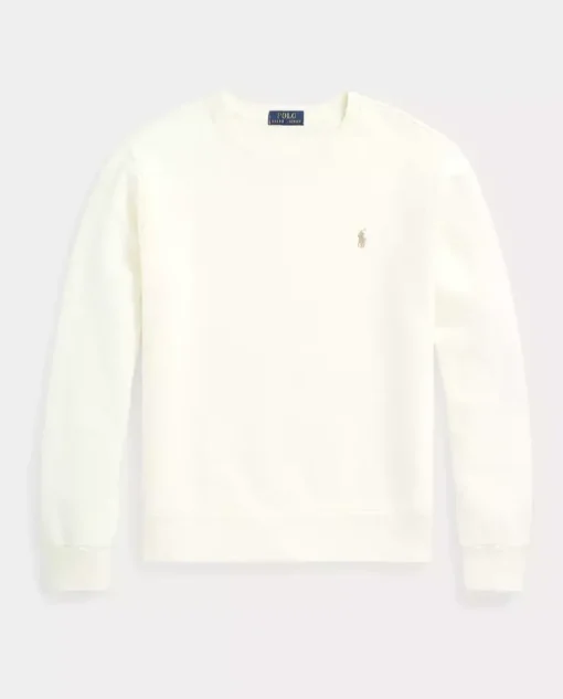 Kremowa bluza z haftowanym logo
