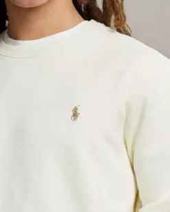 Kremowa bluza z haftowanym logo
