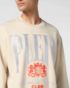 Kremowa bluza z printem