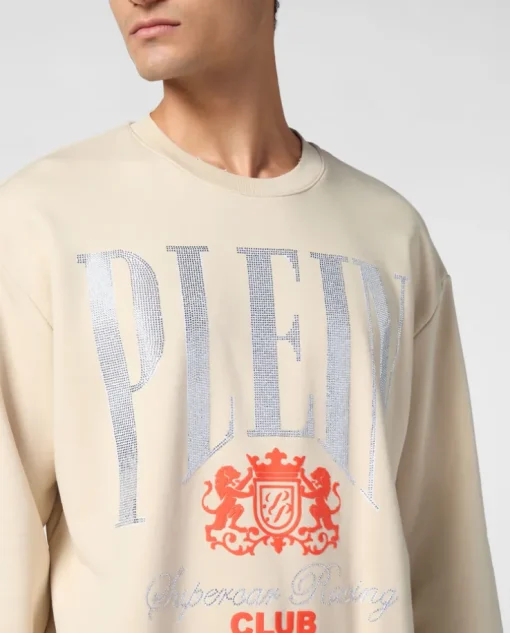 Kremowa bluza z printem