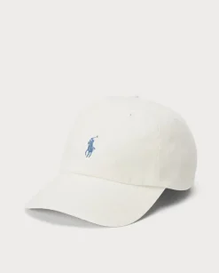Kremowa czapka z daszkiem i logo