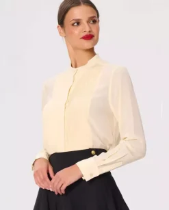 Kremowa koszula z jedwabiu Valeria