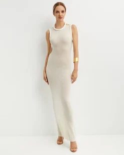Kremowa sukienka Aura maxi