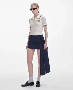 Kremowy top polo