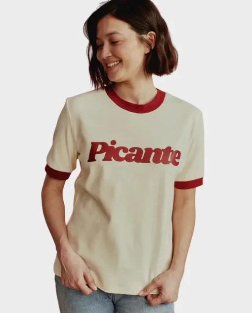 Kremowy t-shirt Picante