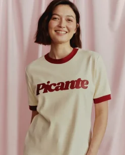 Kremowy t-shirt Picante
