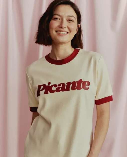 Kremowy t-shirt Picante