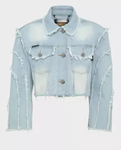 Krótka kurtka jeansowa oversize