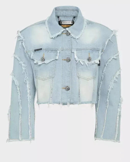 Krótka kurtka jeansowa oversize