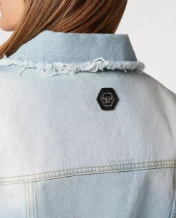 Krótka kurtka jeansowa oversize