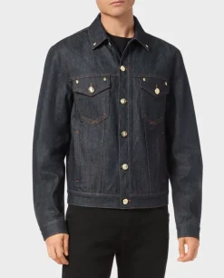 Kurtka jeansowa z ciemnego denimu
