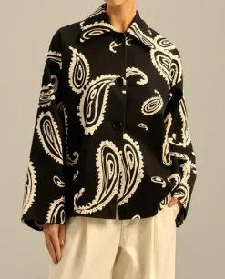 Kurtka oversize z printem Tove