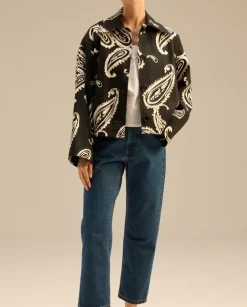 Kurtka oversize z printem Tove