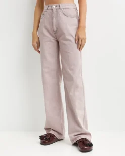 Liliowe jeansy Winona Loose Fit