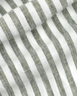 Lniana koszula w paski Custom Fit