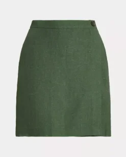 Lniana spódnica mini