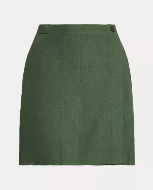 Lniana spódnica mini