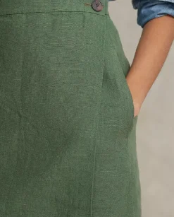 Lniana spódnica mini