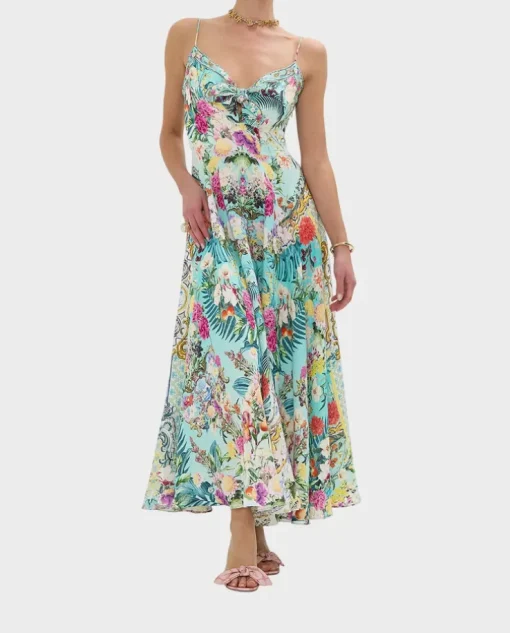 Lniana sukienka maxi