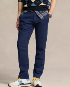 Lniano-bawełniane spodnie Straight Fit