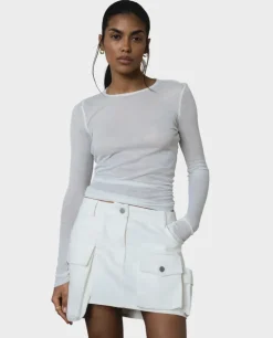 Mini spódniczka cargo Raw Off White