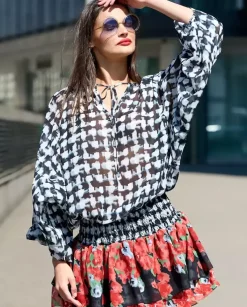 Mini sukienka z kwiatowym printem