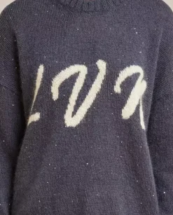 Moherowy sweter z logo