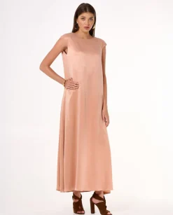 Morelowa maxi sukienka Cecile