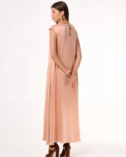 Morelowa maxi sukienka Cecile