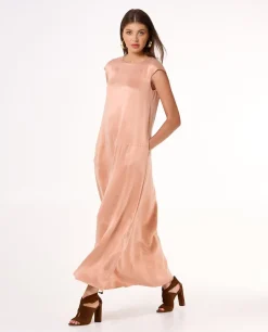 Morelowa maxi sukienka Cecile