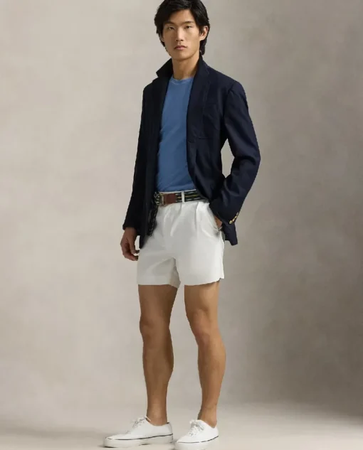 Niebieska bawełniana koszulka Slim Fit