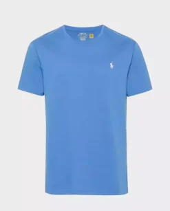 Niebieska bawełniana koszulka Slim Fit