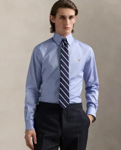 Niebieska bawełniana koszula Slim Fit