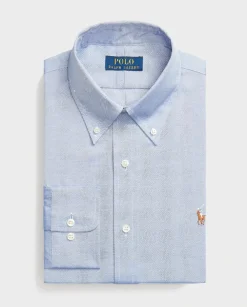Niebieska bawełniana koszula Slim Fit