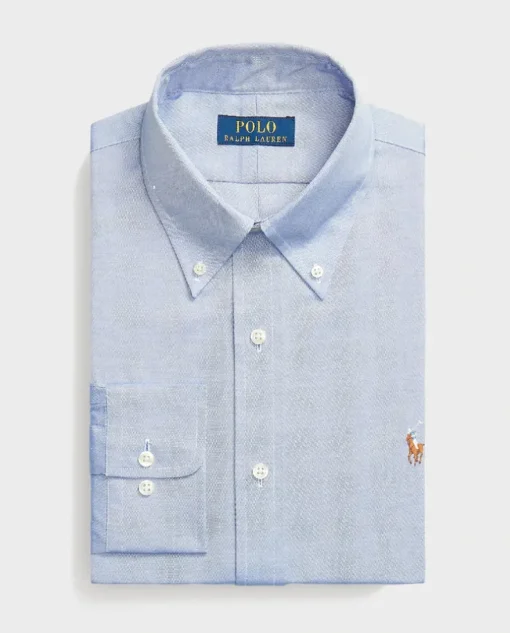 Niebieska bawełniana koszula Slim Fit
