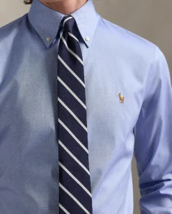 Niebieska bawełniana koszula Slim Fit