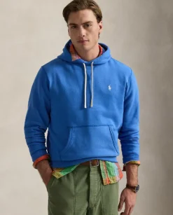 Niebieska bluza z haftowanym logo