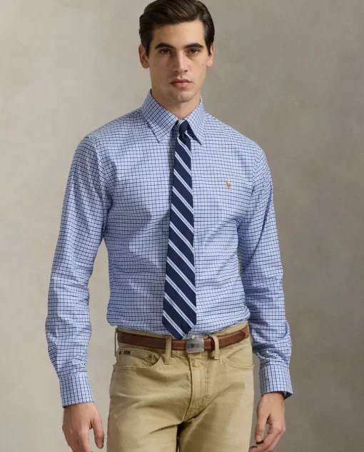 Niebieska koszula Custom Fit