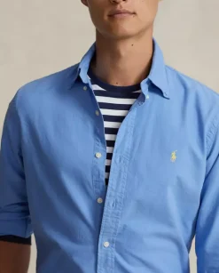 Niebieska koszula Oxford Custom Fit