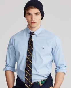 Niebieska koszula Oxford Stretch Custom Fit