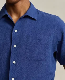 Niebieska koszula z krótkim rękawem Classic Fit