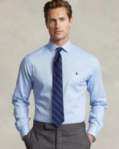 Niebieska koszula z logo Slim Fit