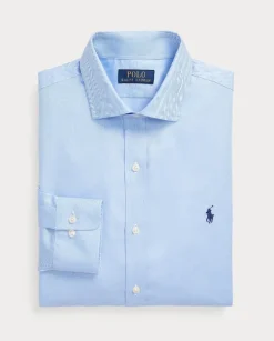 Niebieska koszula z logo Slim Fit