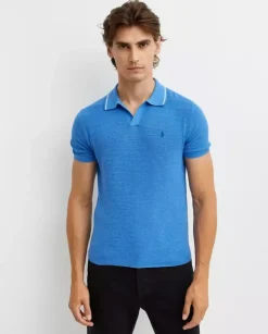 Niebieska koszulka polo