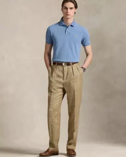Niebieska koszulka polo Custom Slim Fit