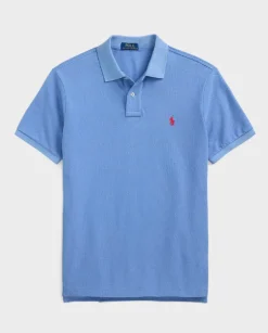 Niebieska koszulka polo Custom Slim Fit