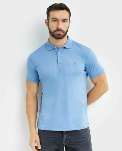 Niebieska koszulka polo Classic Fit