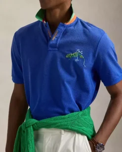 Niebieska koszulka polo Classic Fit