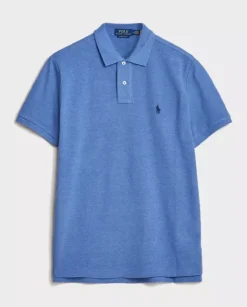Niebieska koszulka polo Custom Slim Fit